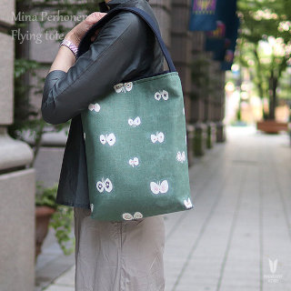 ミナペルホネン(mina perhonen)×倉敷帆布 ボルドー【Flying tote 】